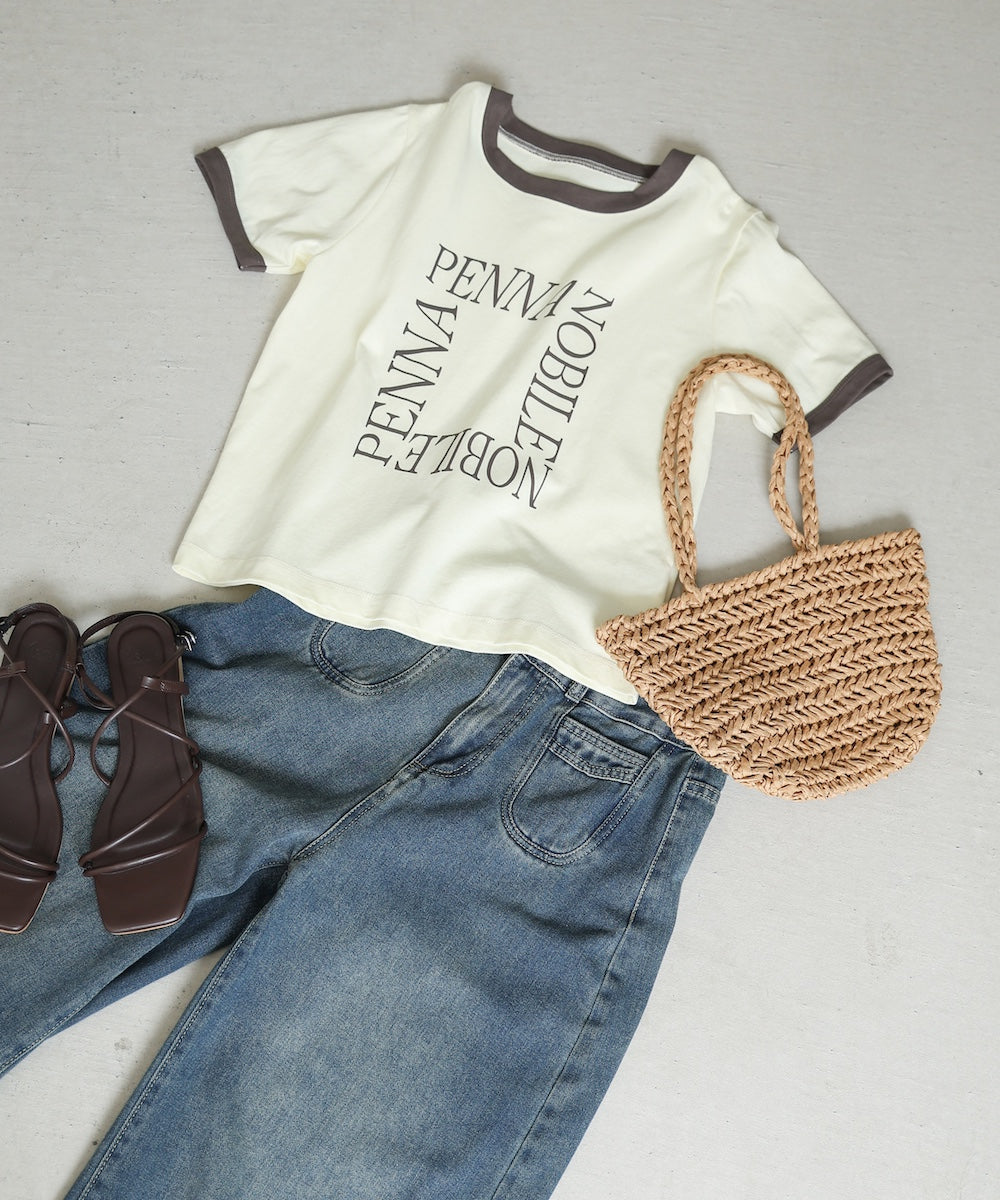 配色リンガーロゴＴシャツ