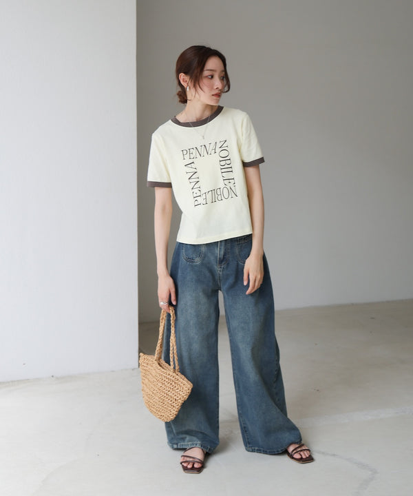 配色リンガーロゴＴシャツ