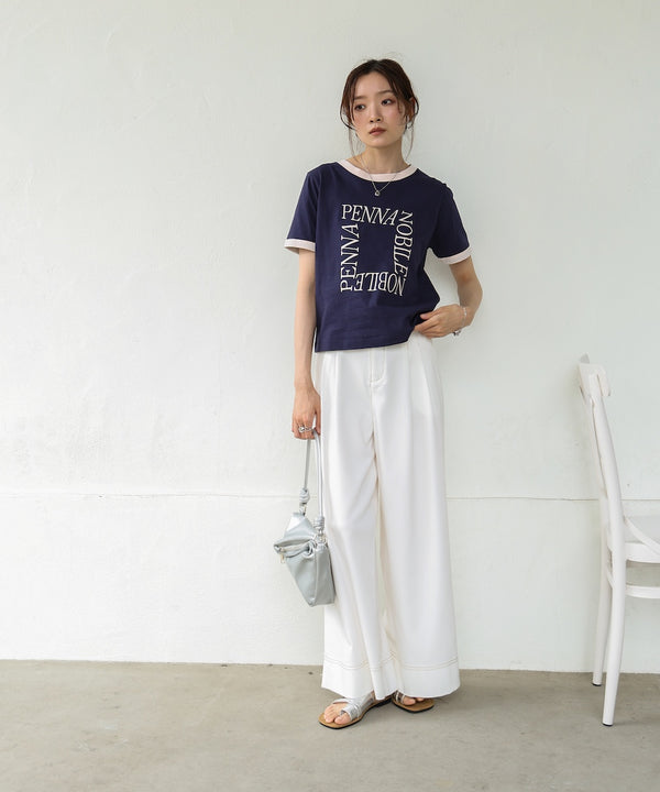 配色リンガーロゴＴシャツ