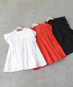 キャンブリックボイル　ピンタックフリルブラウス