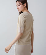 袖切り替えメローリブカットソー