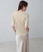 袖切り替えメローリブカットソー