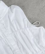 リボンギャザーノースリーブブラウス