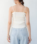 麻タッチニットキャミトップス