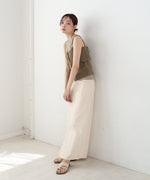 麻タッチニットキャミトップス