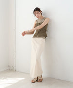 麻タッチニットキャミトップス