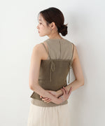 麻タッチニットキャミトップス