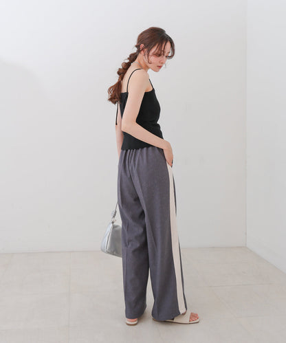 麻タッチニットキャミトップス