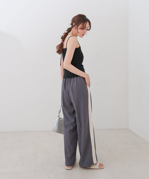 麻タッチニットキャミトップス