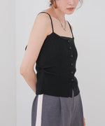 麻タッチニットキャミトップス