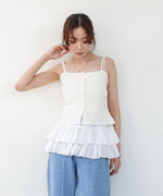 コットンフリルキャミトップス