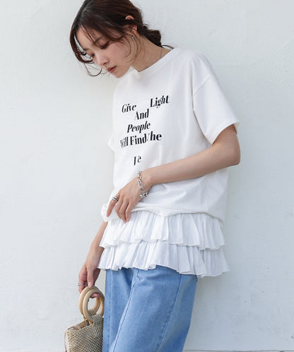 コットンフリルキャミトップス