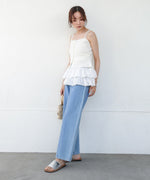 コットンフリルキャミトップス