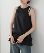 コットンフリルキャミトップス