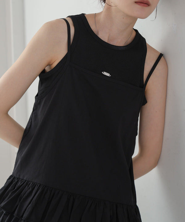 コットンフリルキャミトップス