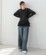 コットンフリルキャミトップス