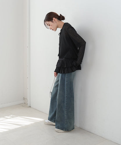 コットンフリルキャミトップス