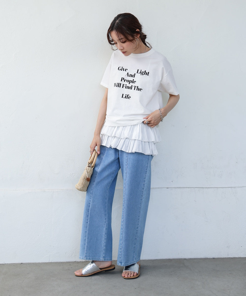 コットンフリルキャミトップス