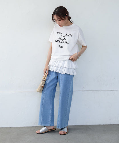 コットンフリルキャミトップス