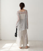 ミックスメッシュニットソートップス