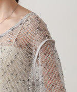 ミックスメッシュニットソートップス