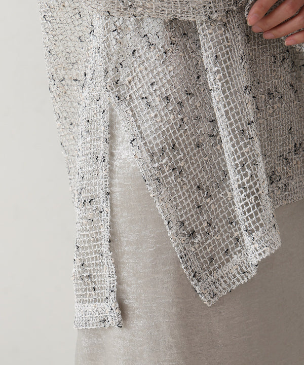 ミックスメッシュニットソートップス