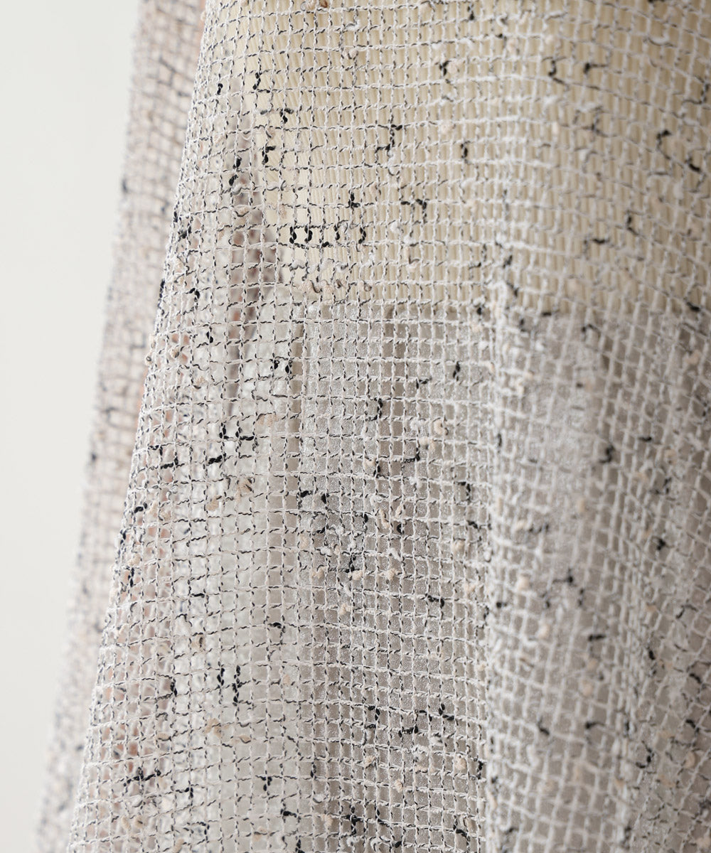 ミックスメッシュニットソートップス