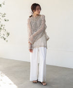 ミックスメッシュニットソートップス