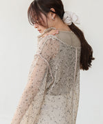 ミックスメッシュニットソートップス