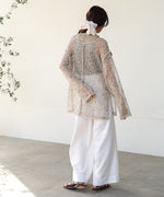 ミックスメッシュニットソートップス