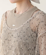 ミックスメッシュニットソートップス