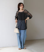 ミックスメッシュニットソートップス