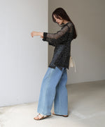 ミックスメッシュニットソートップス