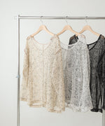 ミックスメッシュニットソートップス