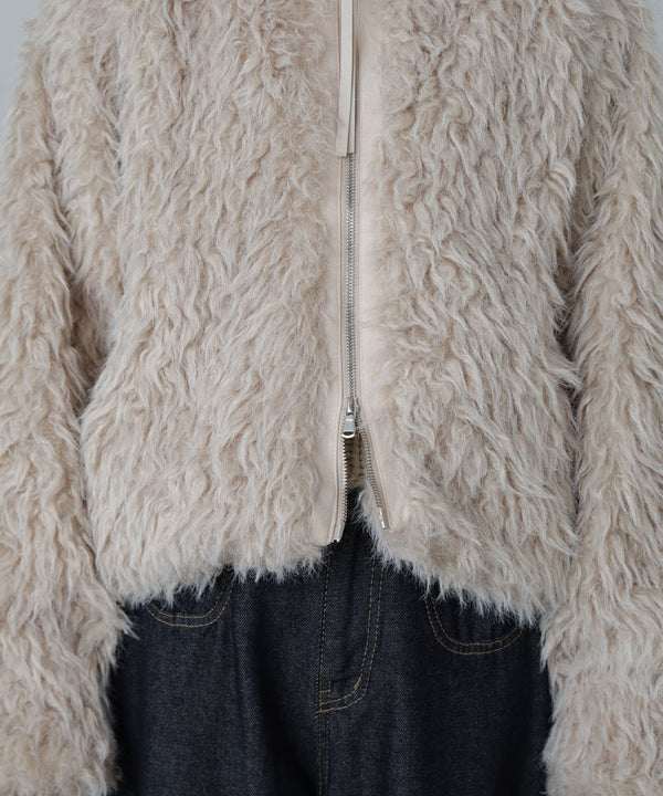 ミックスシープスタンドブルゾン