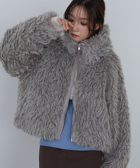 ミックスシープスタンドブルゾン