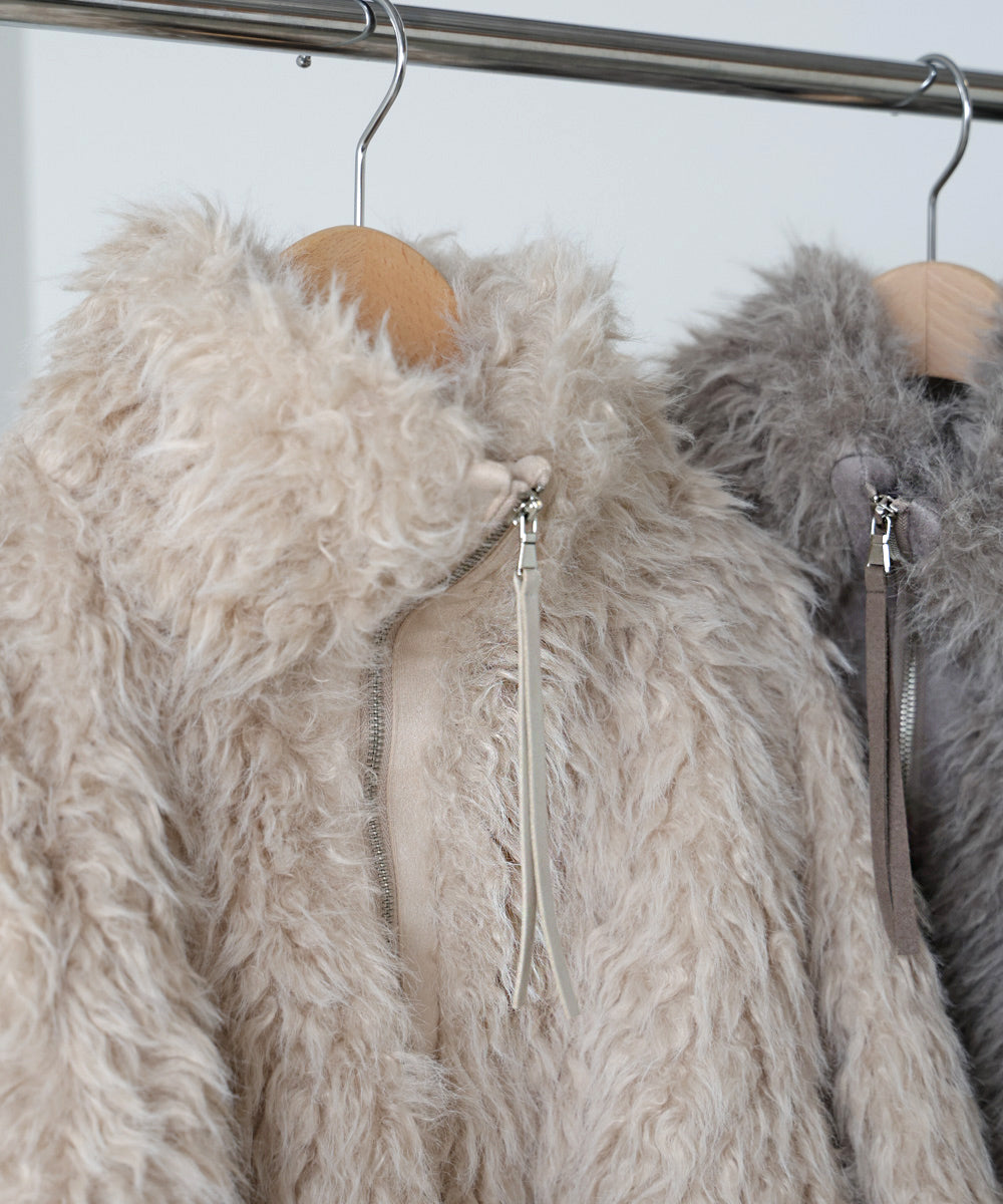 ミックスシープスタンドブルゾン