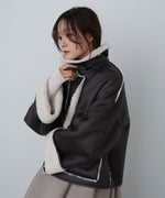 フェイクスエード×ボアボンディングムートンブルゾン