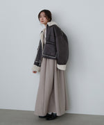 フェイクスエード×ボアボンディングムートンブルゾン