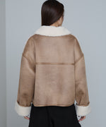 フェイクスエード×ボアボンディングムートンブルゾン