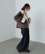 フェイクスエード×ボアボンディングムートンブルゾン