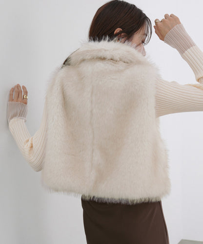 ミックスファーＷジップベスト