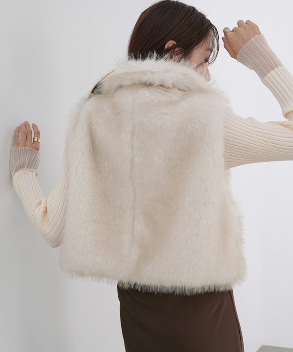 ミックスファーＷジップベスト