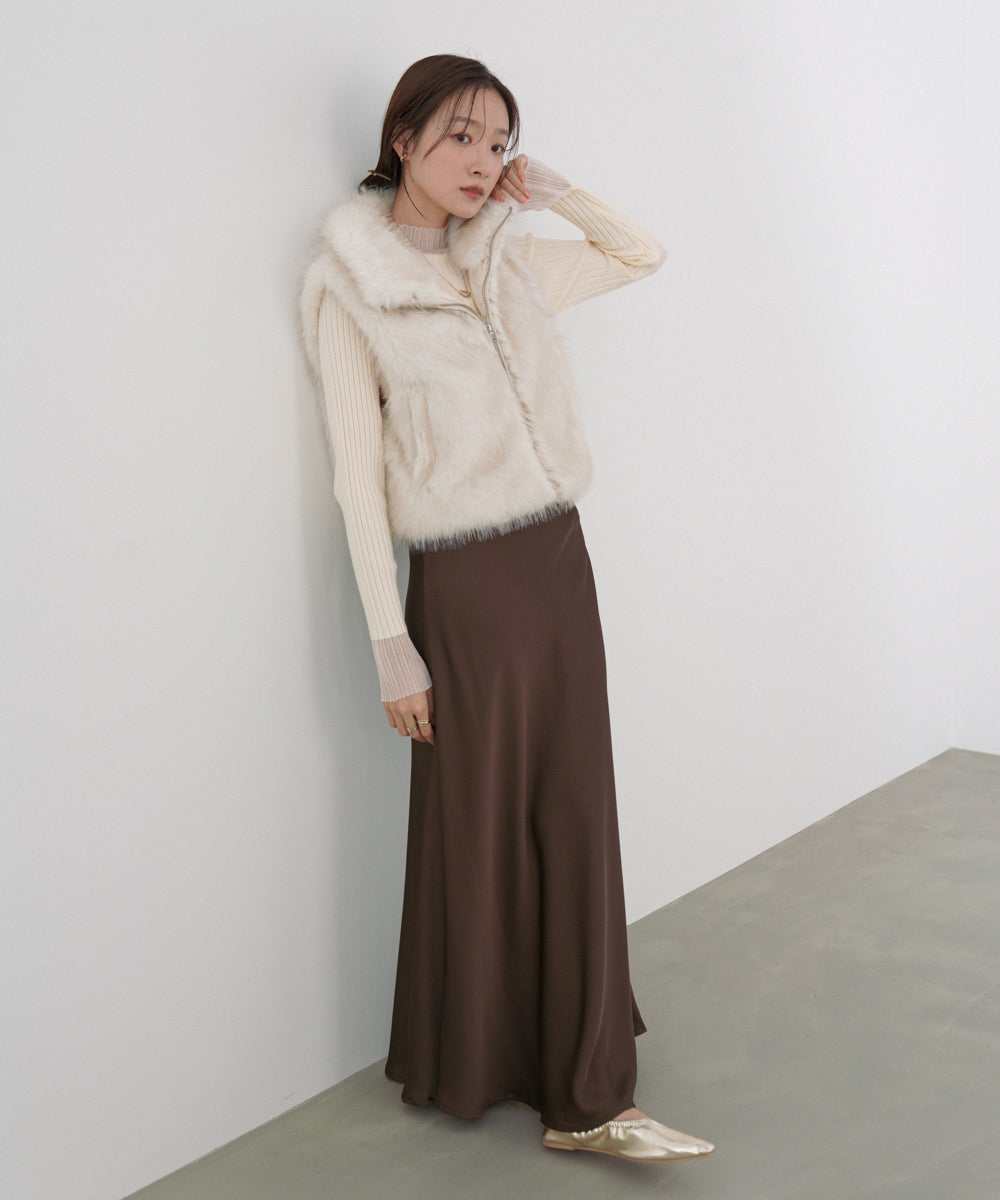 ミックスファーＷジップベスト