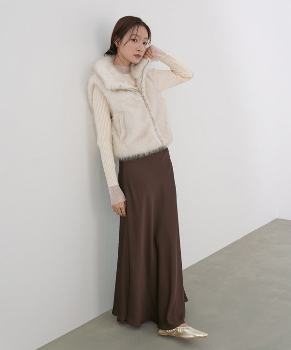 ミックスファーＷジップベスト