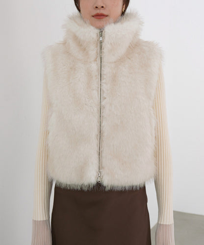 ミックスファーＷジップベスト