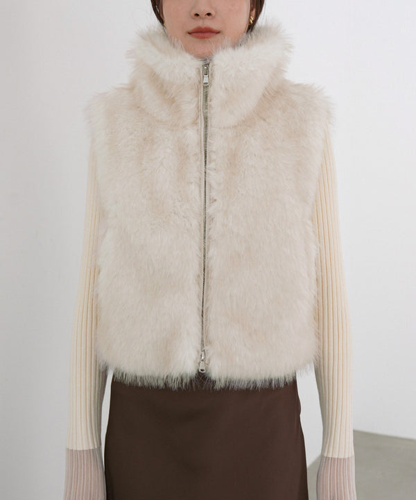 ミックスファーＷジップベスト