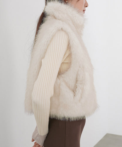 ミックスファーＷジップベスト