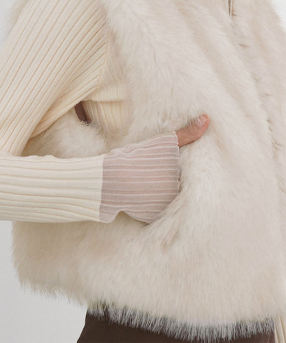 ミックスファーＷジップベスト