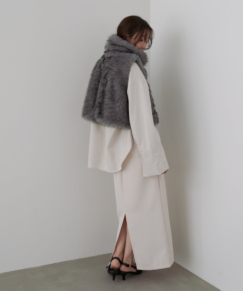 ミックスファーＷジップベスト